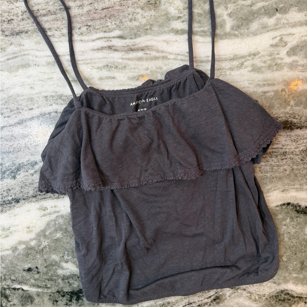 American Eagle Outfitters Tiered Ruffle Tank Top - Picture 2 of 3